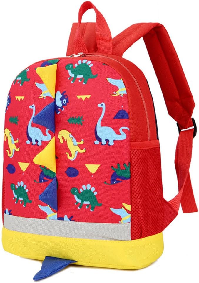 Children's Mini Backpack, Toddler Boys Girls Lightweight Dinosaur Animals Backpack School Bag, Best Gift for 3-8 Years Old Kids (Red)