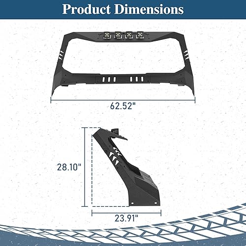 Miniatura 9 de u-Box Wrangler/Gladiator Madmax - Marco de parabrisas compatible con Jeep Wrangler JL y Gladiator JT 2018-2025 (excluyendo JT Mojave, Rubicon 392,