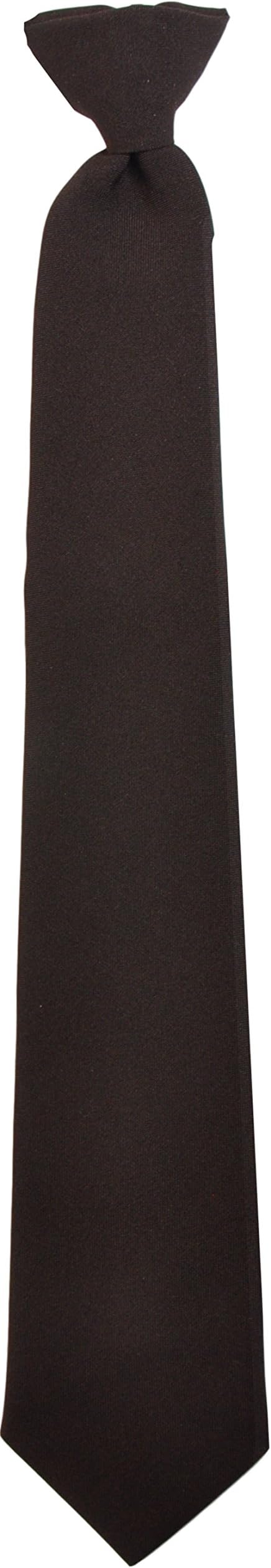 HWC 3" Police and Security Pullaway Clip on Neckties (22", Brown)