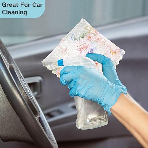 Miniatura 7 de linqin Rose Watercolor Pastel 6 Pack Quick Dry Towels for Drying Dishes Print Soft Dish Tea Towels Reusable for Countertop Oven