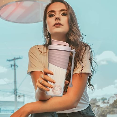 Miniatura 7 de Botella agitadora para mezclas de proteínas, 24 onzas, botellas mezcladoras de proteínas con bola batidora, botella mezcladora, botella de proteína,