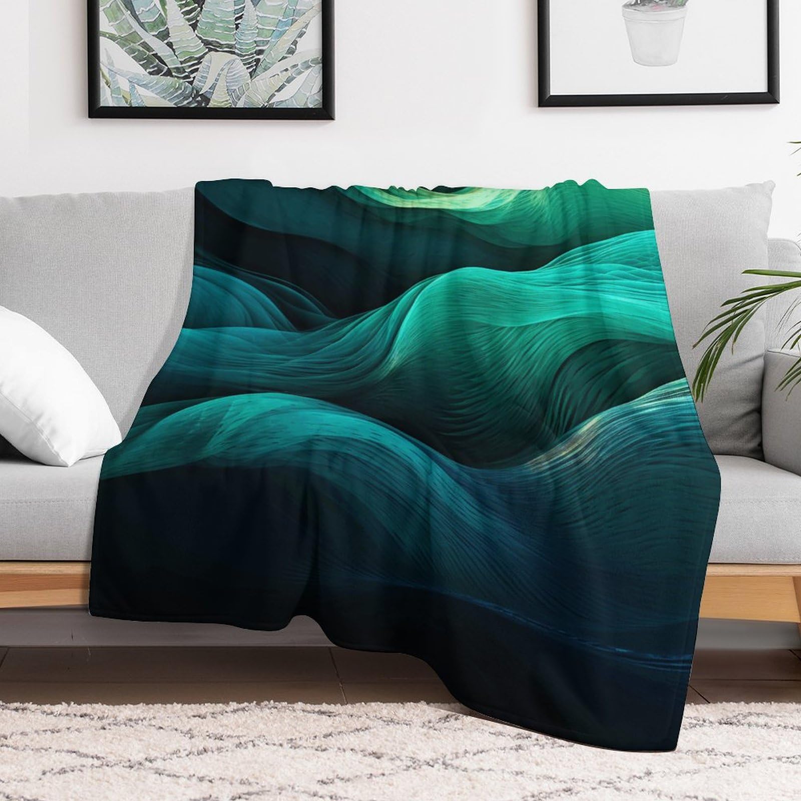 Couverture micro polaire chaude lit plaid flanelle 177x203 légère grand format