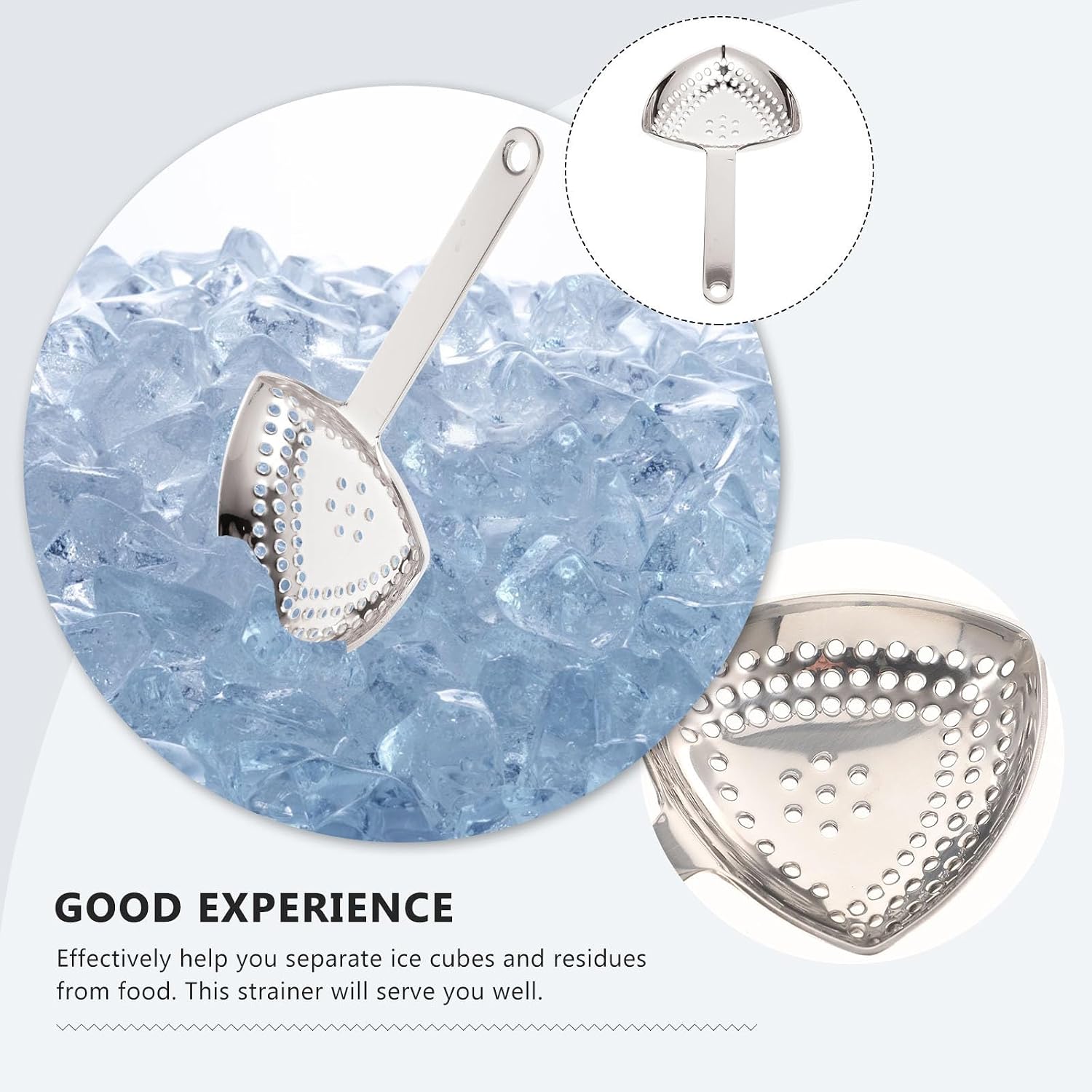 Stainless Steel Cocktail Strainer Spoon for Bar Smooth Pouring
