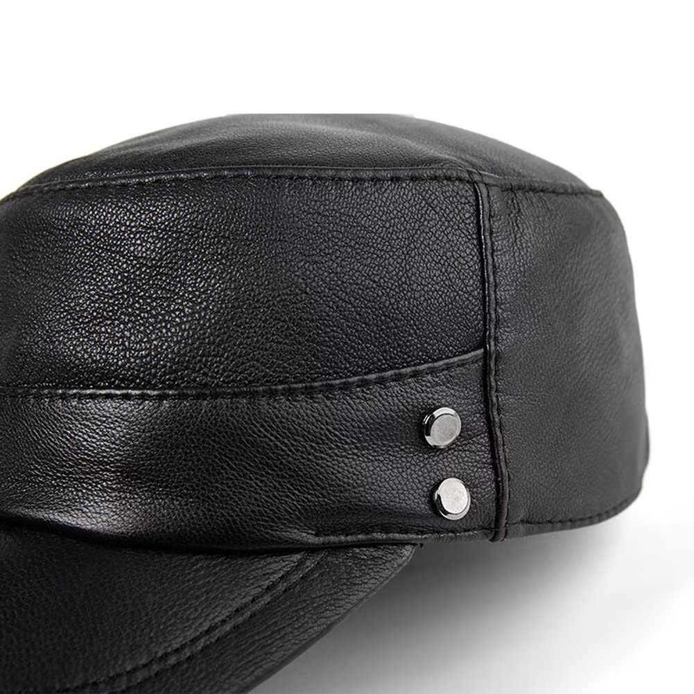 Cappello da Baseball Regolabile Cappello da Golf Classico in Pelle da Uomo Cappello Stile Militare con Visiera Cappello papà Sport all'aperto Cappello da Sole Casual Autunno Inverno