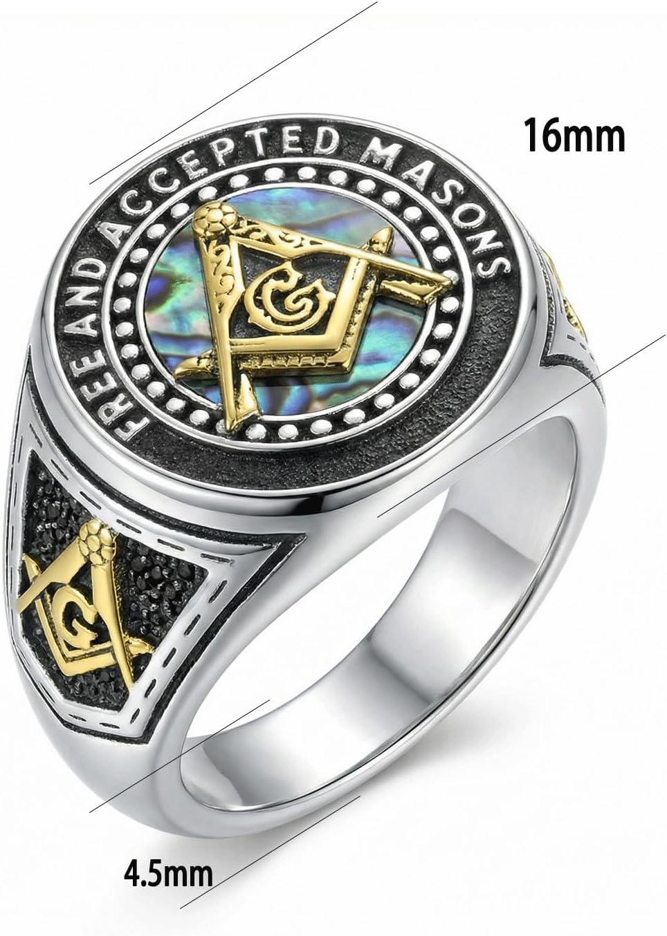 Masonic Ring for Men Freemason Ring Masonic Rings Free Mason Jewelry Gifts for Women Men