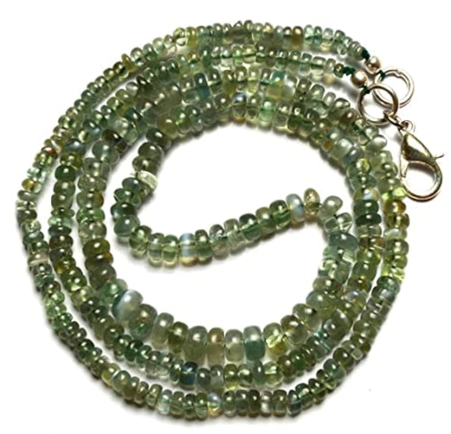 Bijou en alexandrite naturelle, collier chrysobéryl perles rondelles 3-6mm, un cadeau d'exception