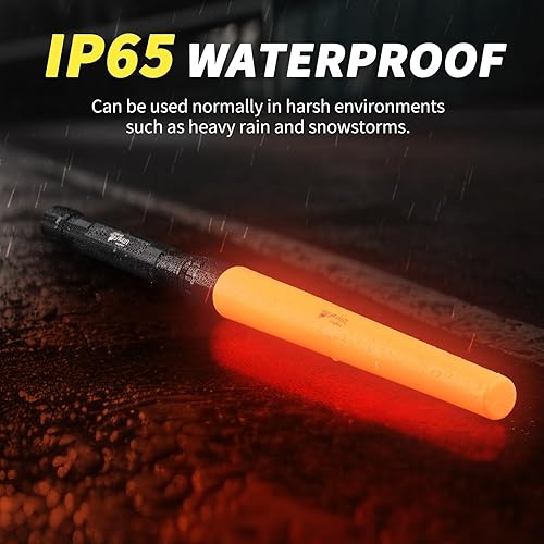 Miniatura 6 de ULTRAFIRE Linterna de seguridad con vara de tráfico de señal de 18 pulgadas con funda, 1000 lúmenes con modo estroboscópico rojo, varita de control