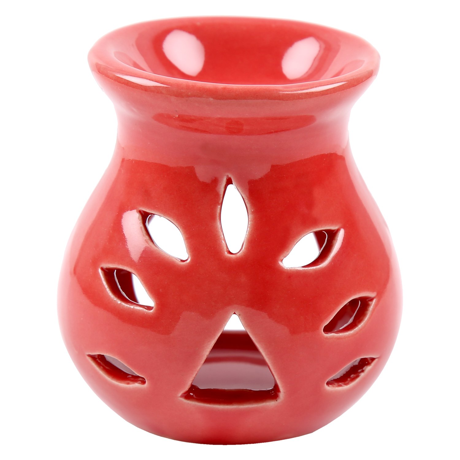 Buy BJE Ceramic Oil Burner/Diffuser (7.5 X 7.5 X 9 cm) red Online at