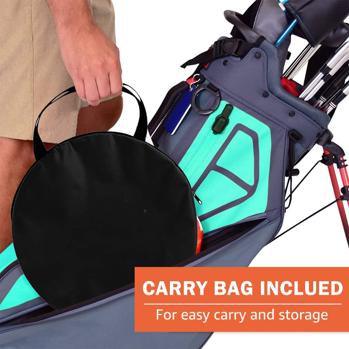 Golf Chipping Net Indoor/Outdoor Golfing Target Accessories Golf Net and Mat for Backyard Accuracy and Swing Practice Great Gifts for Golfer with Hitting Mat (Orange) : Sports & Outdoors