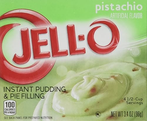 Jell-O Instant Pudding & Pie Filling, Pistachio, 3.4-Ounce Boxes (Pack
