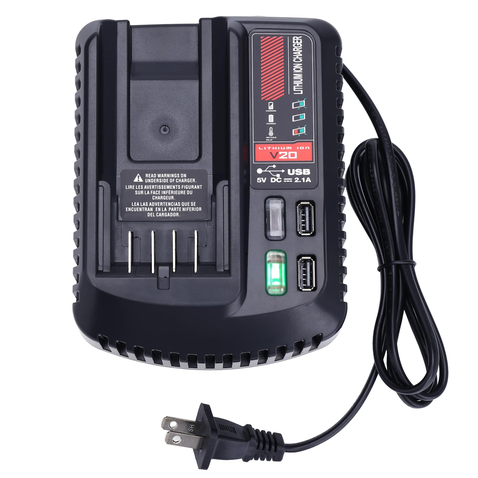 CMCB104 Fast Charger Compatible with Craftsman 20v V20 Lithium Battery