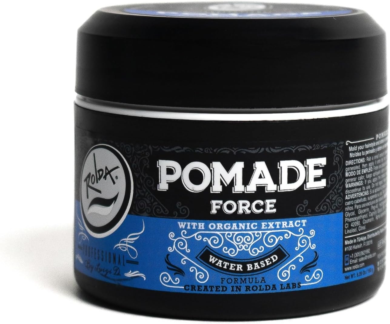 Amazon.com: Rolda Black Hair Pomade - Medium Hold And Shine - Black ...