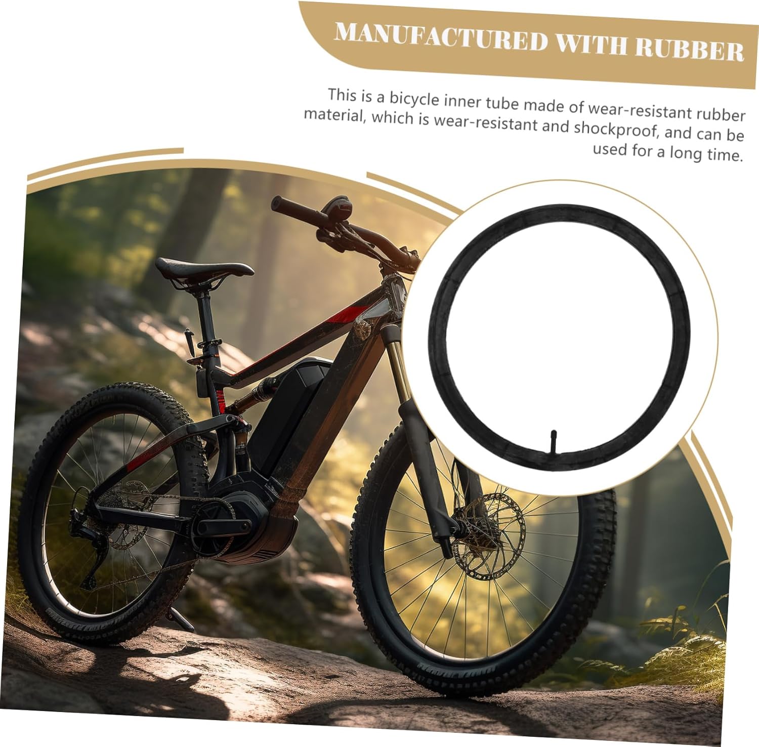 ibasenice Bicycle Inner Tube Parts Air Bikes Mountain Dirt Cycling Replacement Shockproof Bike Tube Practical Bike