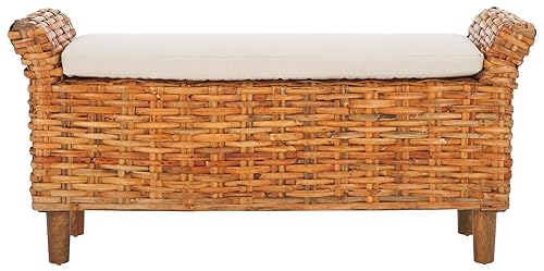 SAFAVIEH Home Collection – Palermo Natural Woven Accent Bench with
