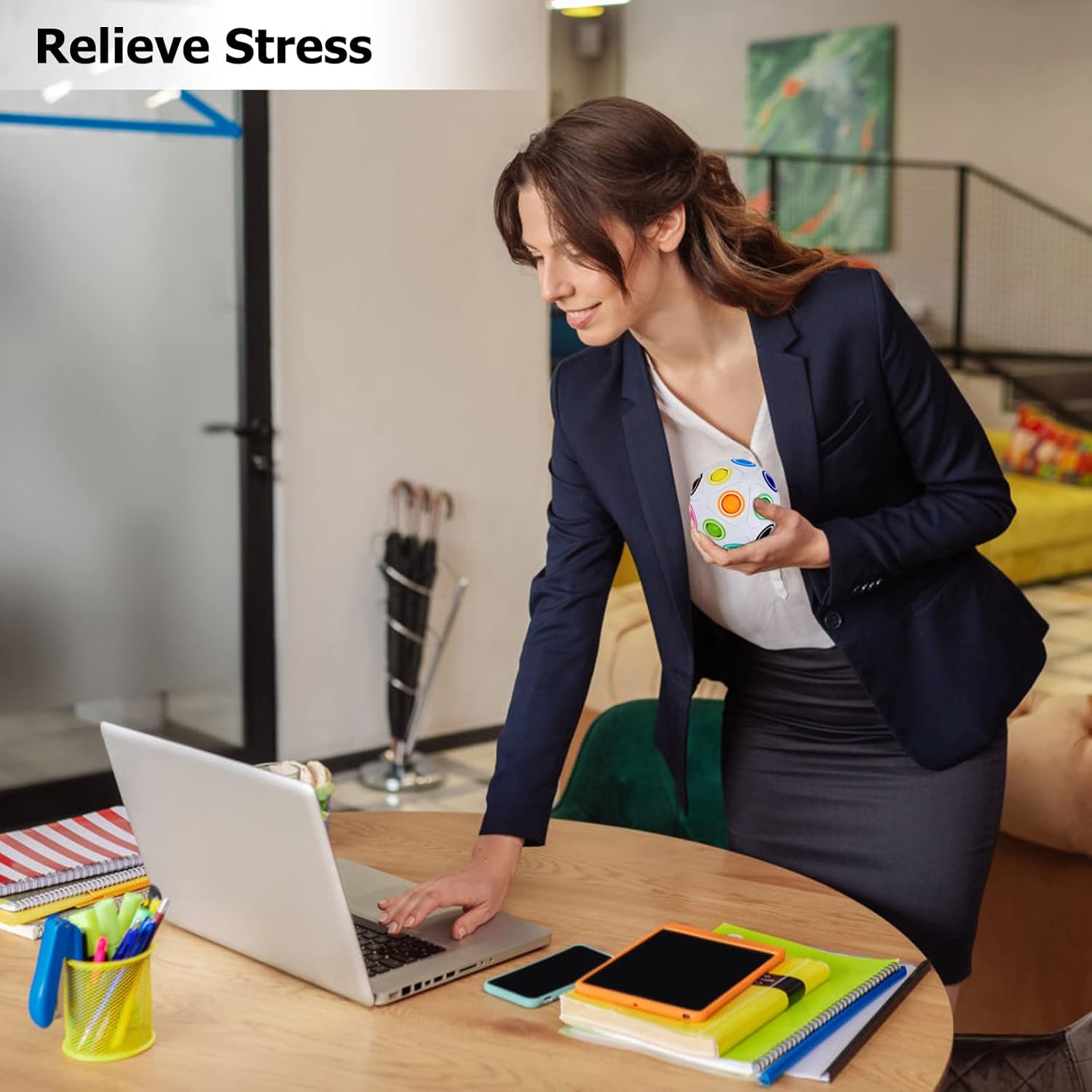 Vdealen Magic Rainbow Puzzle Ball- 20 Holes Fidget Ball Puzzle Game- Brain Teaser Toy for Boys & Girls- Birthday Party Christmas Easter Gift Stocking Stuffers Toy for Kids Teens Adults