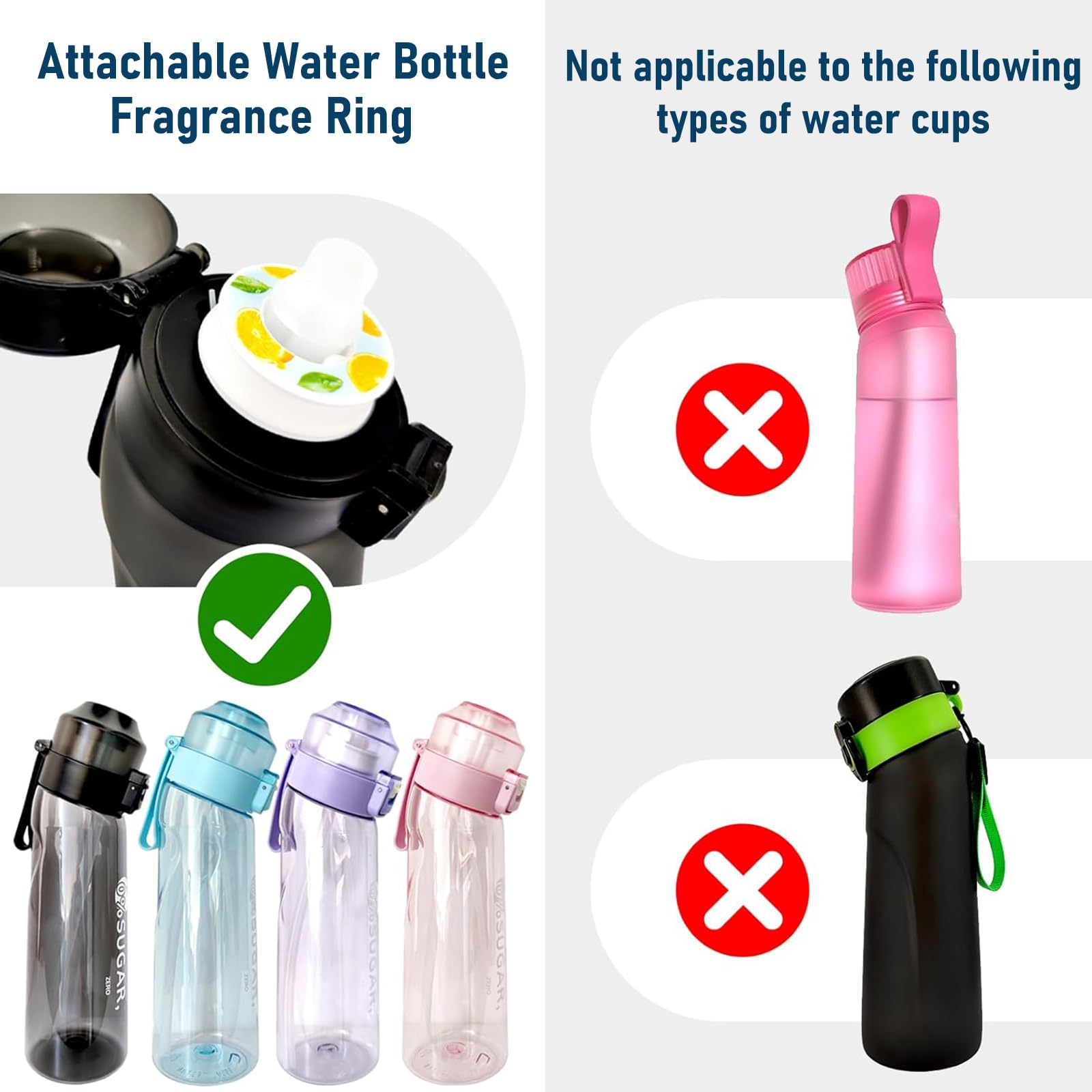 6 PCS Air Flavour Pods per bottiglie Air, disponibili in diversi gusti, adatte alle nuove bottiglie d'acqua aromatizzate