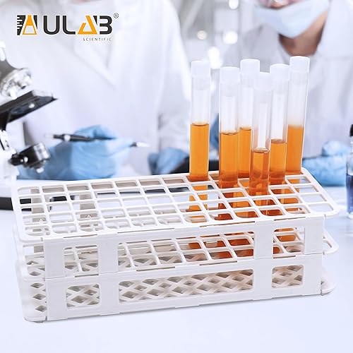 Miniatura 26 de ULAB Scientific - Estante de tubo de ensayo desmontable para tubos de diámetro ≤17mm, 50 agujeros, material de picos, paquete de 2, UTR1006
