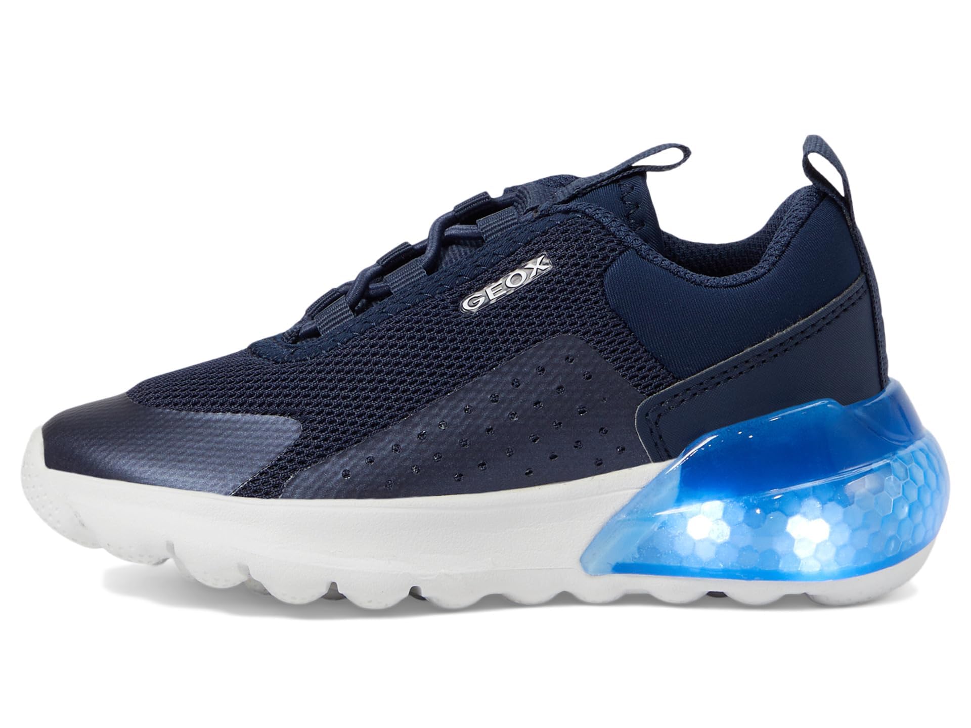 Geox J Activart Illuminus Sneaker, Navy, 3 UK