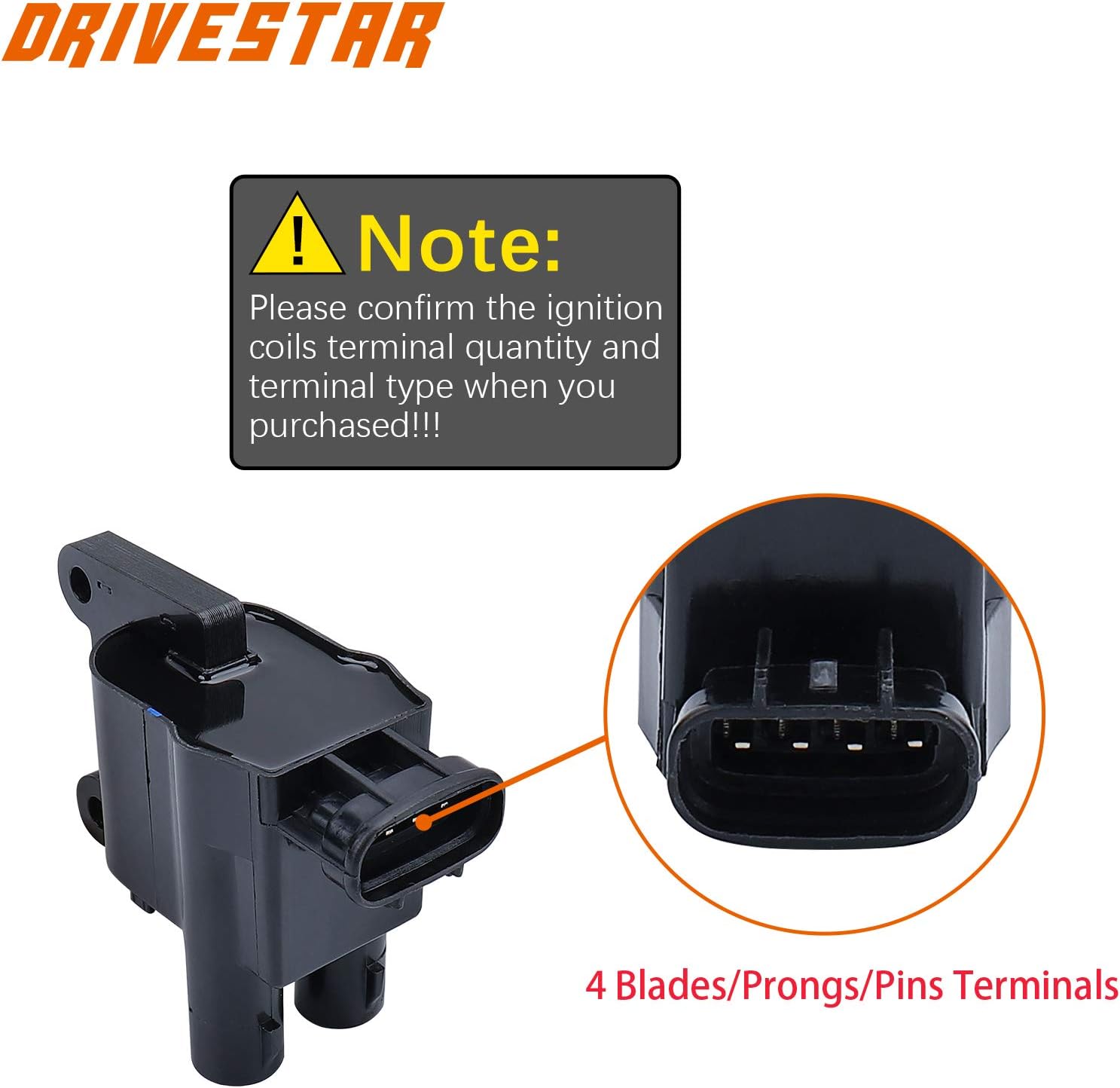 UF180 Ignition Coil Pack 1997-2001 for Toyota Camry, 1997-2000 4Runner, 1997-2000 Tacoma, 1998-2000 Rav4, 1998 T100 2.2L 2.7L