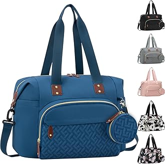 Diaper Bag Tote, Baby Bag Travel Diaper Tote Bag with Pacifier Case, Cute Maternity Hospital Baby Stylish Diaper Tote for Mom Dad Blue
