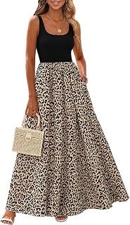 ABINGOO Summer Dress Women's Long Boho Light and Airy Sleeveless Round Neck Beach D…