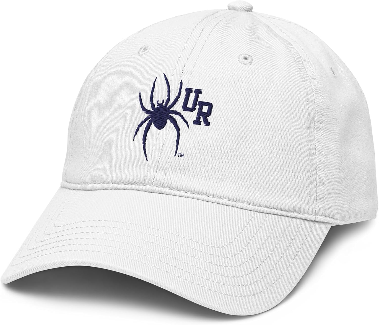 Elite Authentics Richmond Spiders Unisex-Adults White Medium Adjustable Baseball Cap