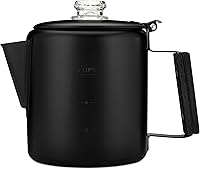 Vista 10 de COLETTI Bozeman Black Percolator Cafetera — Cafetera de Camping — El Percolador Más Elegante de Estados Unidos – SIN Aluminio o Plástico [12 tazas]