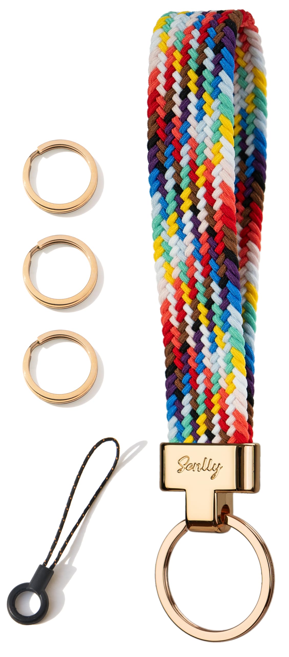 SENLLY Wristlet Lanyard, Stretchy Keychain Holder, Original Elastic Anti-Drop Design Keyring