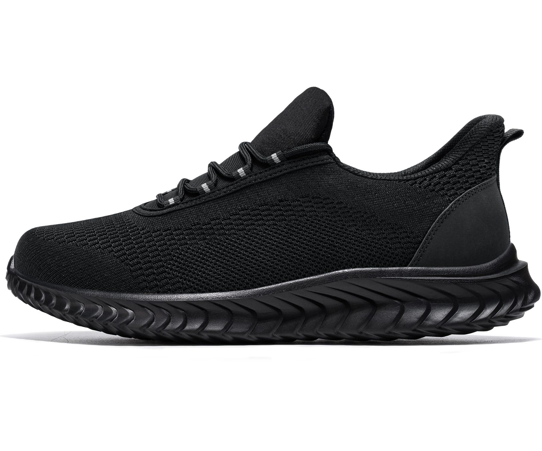 LARNMERN Zapatos de Seguridad para Hombre Slip-On Zapatillas Ligeros Calzado con Puntera de Acero