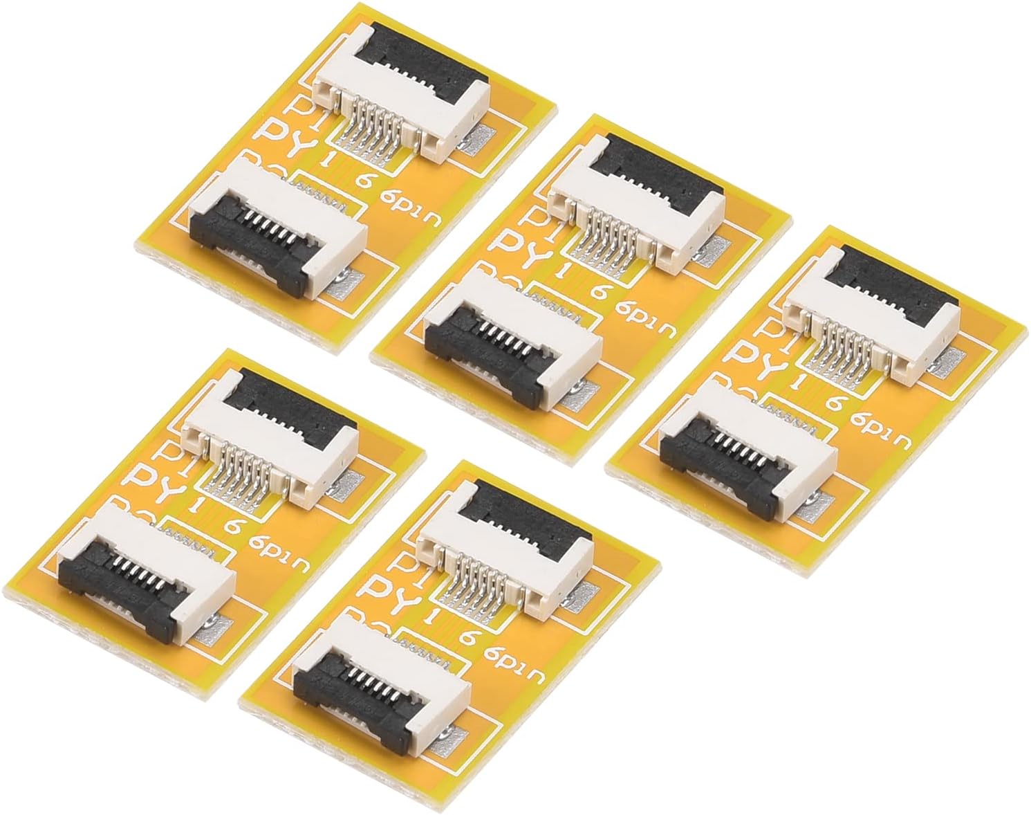 MECCANIXITY FFC FPC Extension Board PCB Extend Zip HDD Connector 6 Pin 0.5mm Pitch Single Side for LCD 3D Printer Camera DVD TV Laptop Pack of 5