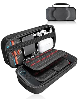 Large Capacity Carrying Case for Nintendo Switch 2 (2025), Tall Design Fits Original Adapter, Protective Portable Hard Shell Pouch Travel Bag w/Storage Pocket for Up to 24 Game Cards, Accessories - Amazon product rated Grade B