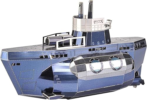 Microworld Rompecabezas de metal 3D kits de construcción de modelos de submarinos rompecabezas 3D para adultos rompecabezas de bricolaje juguetes de
