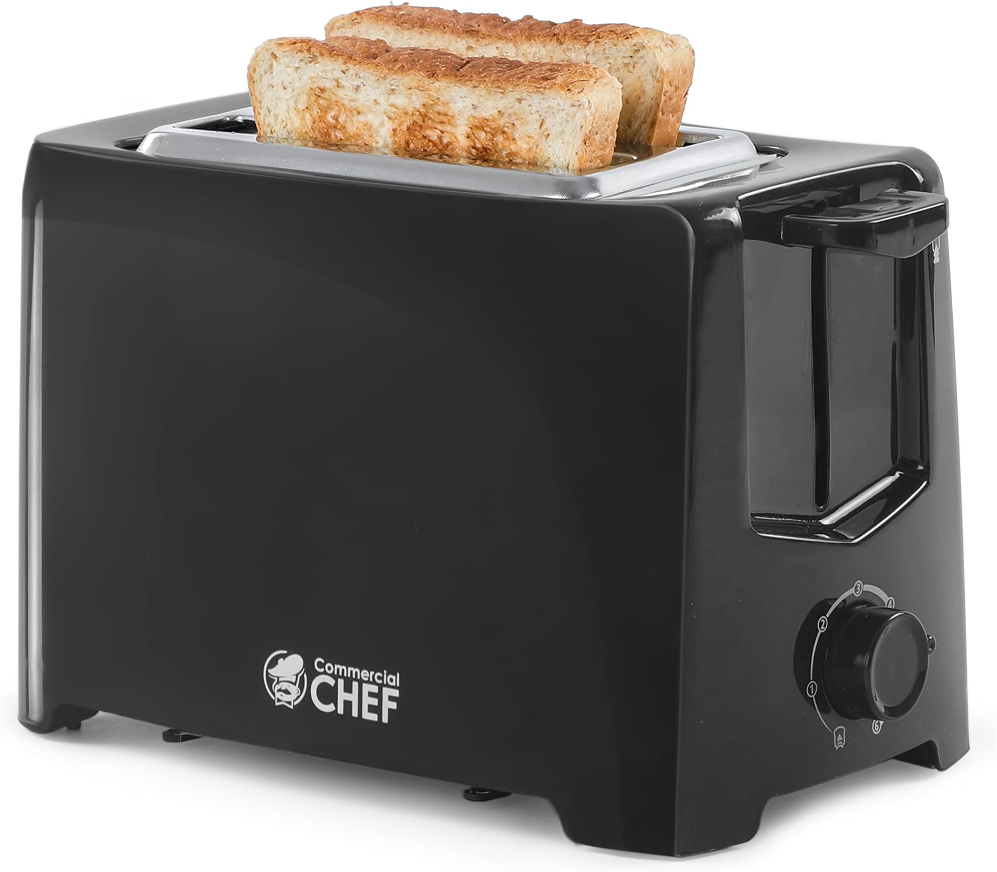 2-Slice Toaster, Extra Wide Slots, Kitchen Appliance Toaster with Variable 6 Setting Shade Control, Cool Touch Housing, 700 Watts, CCT2201B, Black