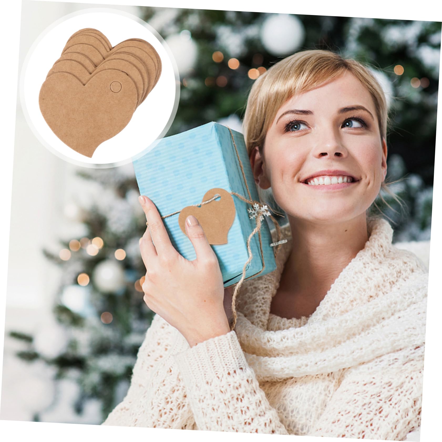 6 Pacchi Cuore Di Carta Kraft Etichetta Etichetta a Forma Di Cuore Etichette Regalo Kraft Per Confezione Regalo Di Carta Kraft Carta
