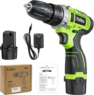 12V 充電式 電動ドリル ドライバー 多機能: 25N・m