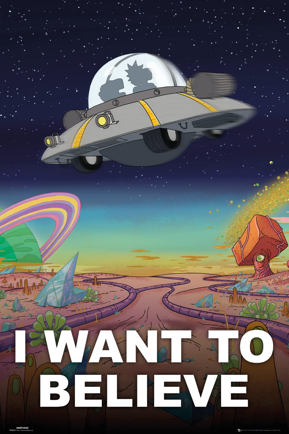 GB eye Rick & Morty I Want to Believe 61 x 91.5cm Maxi Poster