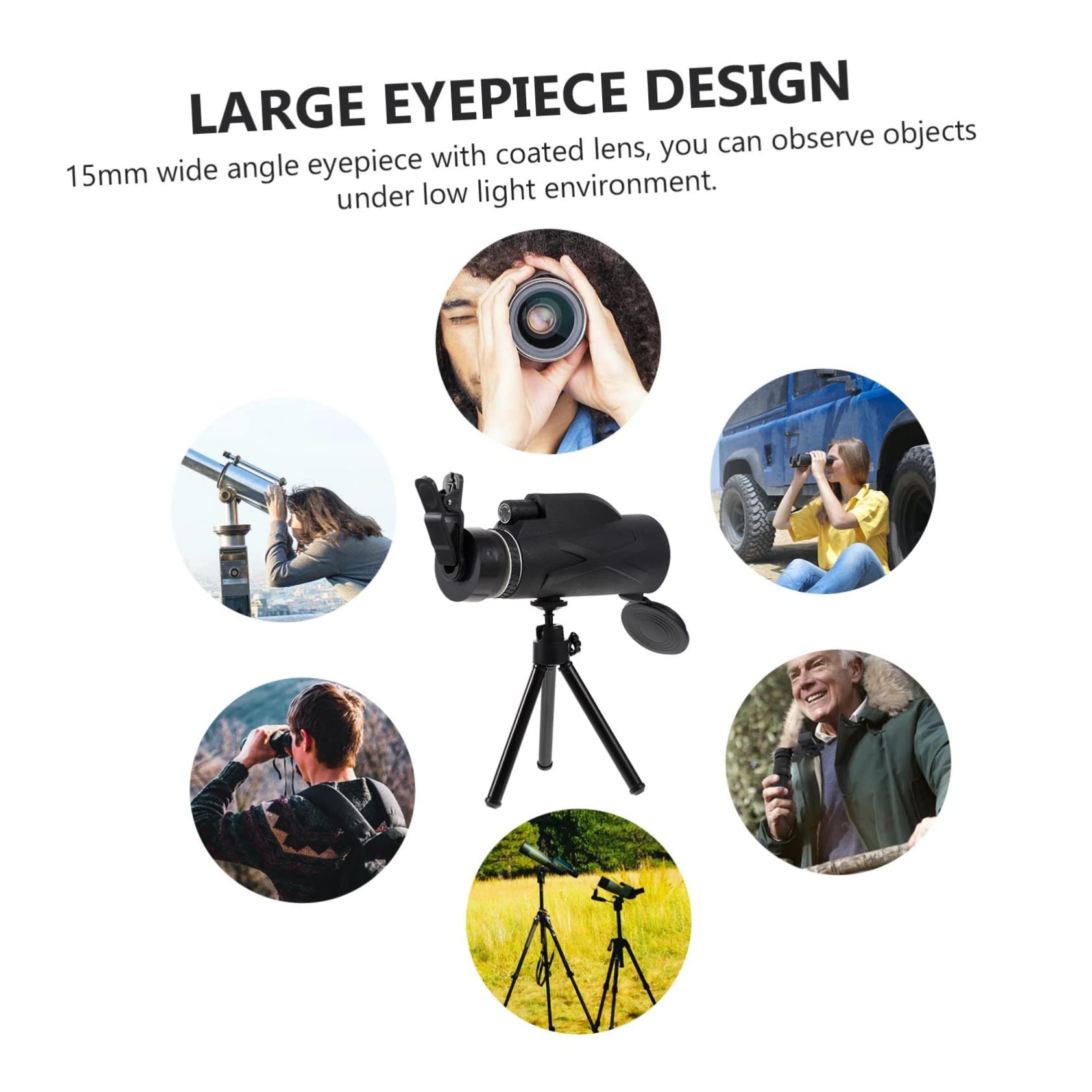 Sosoport Large Objective Lens 80x100 Night Vision Telescope for Phone Attachments