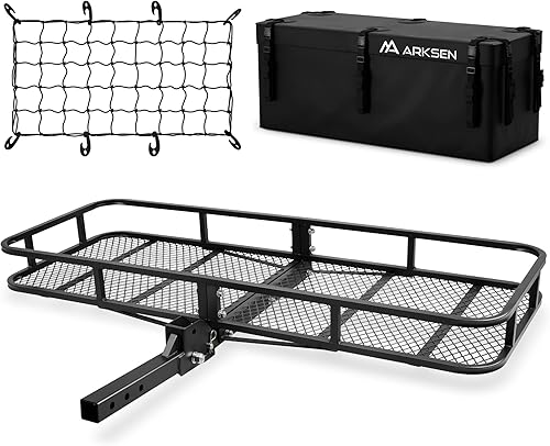 Miniatura 13 de Canasta de carga plegable de ARKSEN, receptor de enganche de 2", 60" de ancho