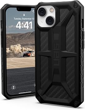 URBAN ARMOR GEAR UAG Designed for iPhone 14 Case Carbon Fiber 6.1" Monarch Rugged Premium Protective Cover Lightweight Slim Shockproof Dropproof Compatible with Wireless Charging