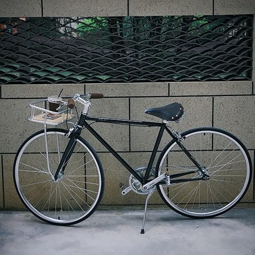 Miniatura 6 de UNISTRENGH Sillín de bicicleta retro Sillín de bicicleta de línea clásica Sillín de cuero Sillín de trekkingTouring Sillín de bicicleta de cuero con