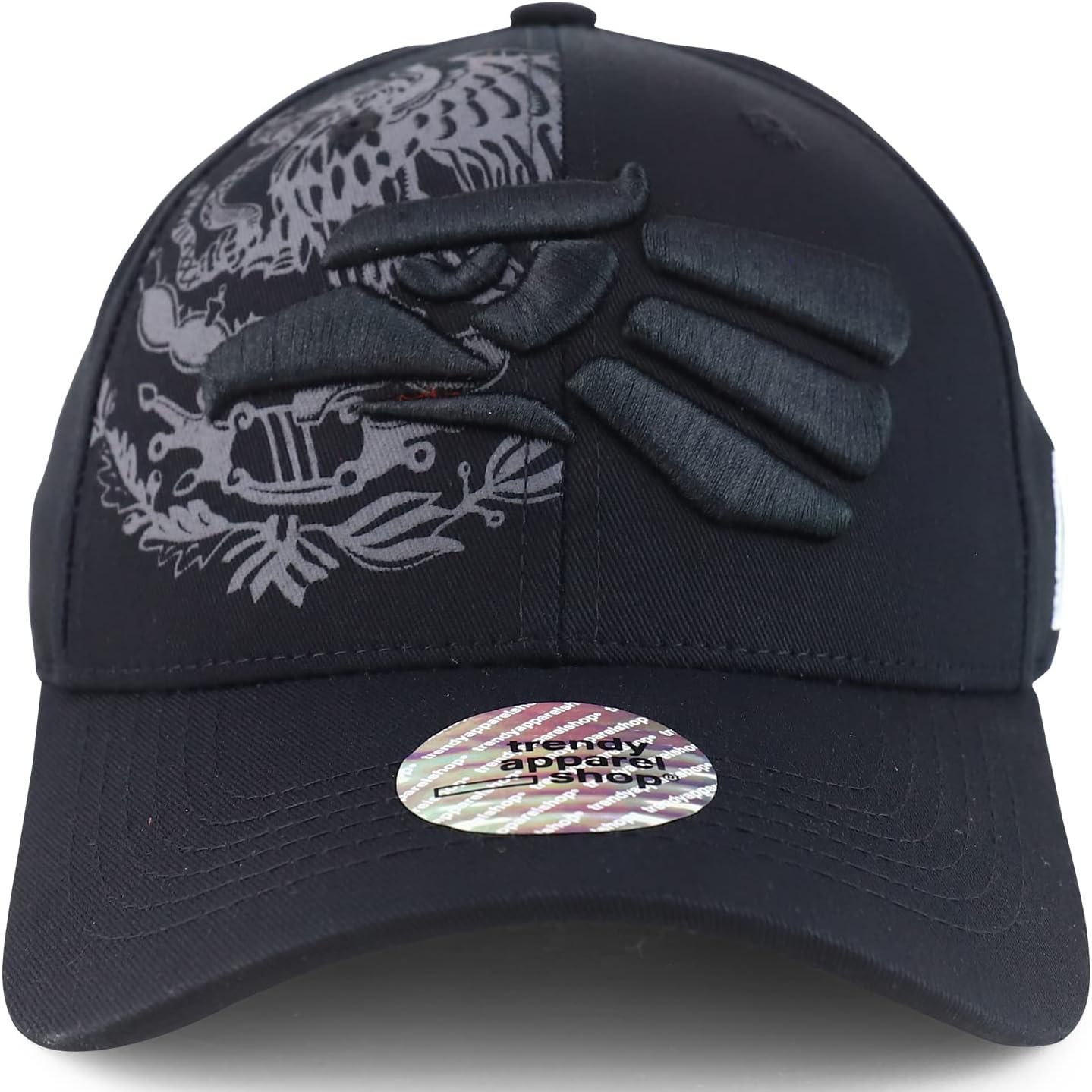Trendy Apparel Shop Hecho En Mexico Eagle 3D Embroidered Structured Baseball Cap - Image 2