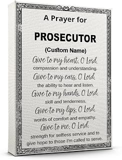 Customize Name Prosecutor's Prayer Poster, Prosecutor Prayer Canvas for Office Painting Ready to Hang for Home Office Decor 3AZ2338