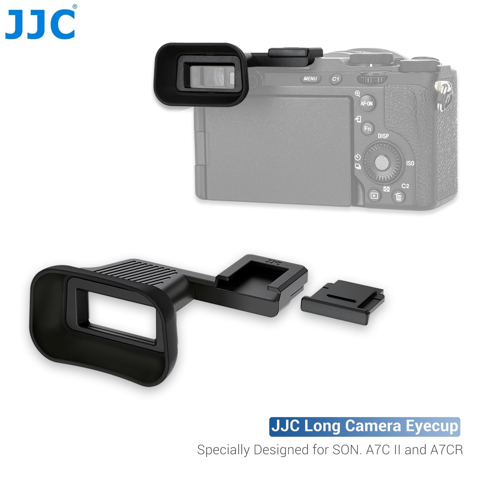 JJC Œilleton Large en Silicone Souple pour Sony Alpha A7CII A7CR ILCE-7CM2 ILCE-7CR (Équipé et Sécurisé avec Caméra Hot Shoe)