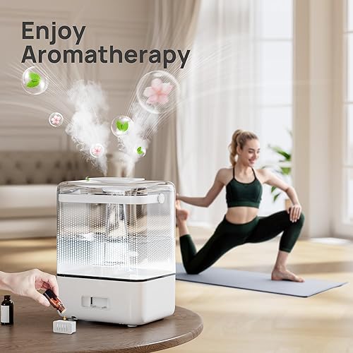 Miniatura 5 de CHIVALZ Humidificadores de 6L para dormitorio, habitación grande, hogar, humidificadores de llenado superior de niebla fría para guardería y