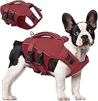 Vista 20 de ASENKU Chaleco salvavidas para perros, chaleco reflectante de alta flotabilidad para perros con asas duraderas para perros pequeños y medianos, Verde