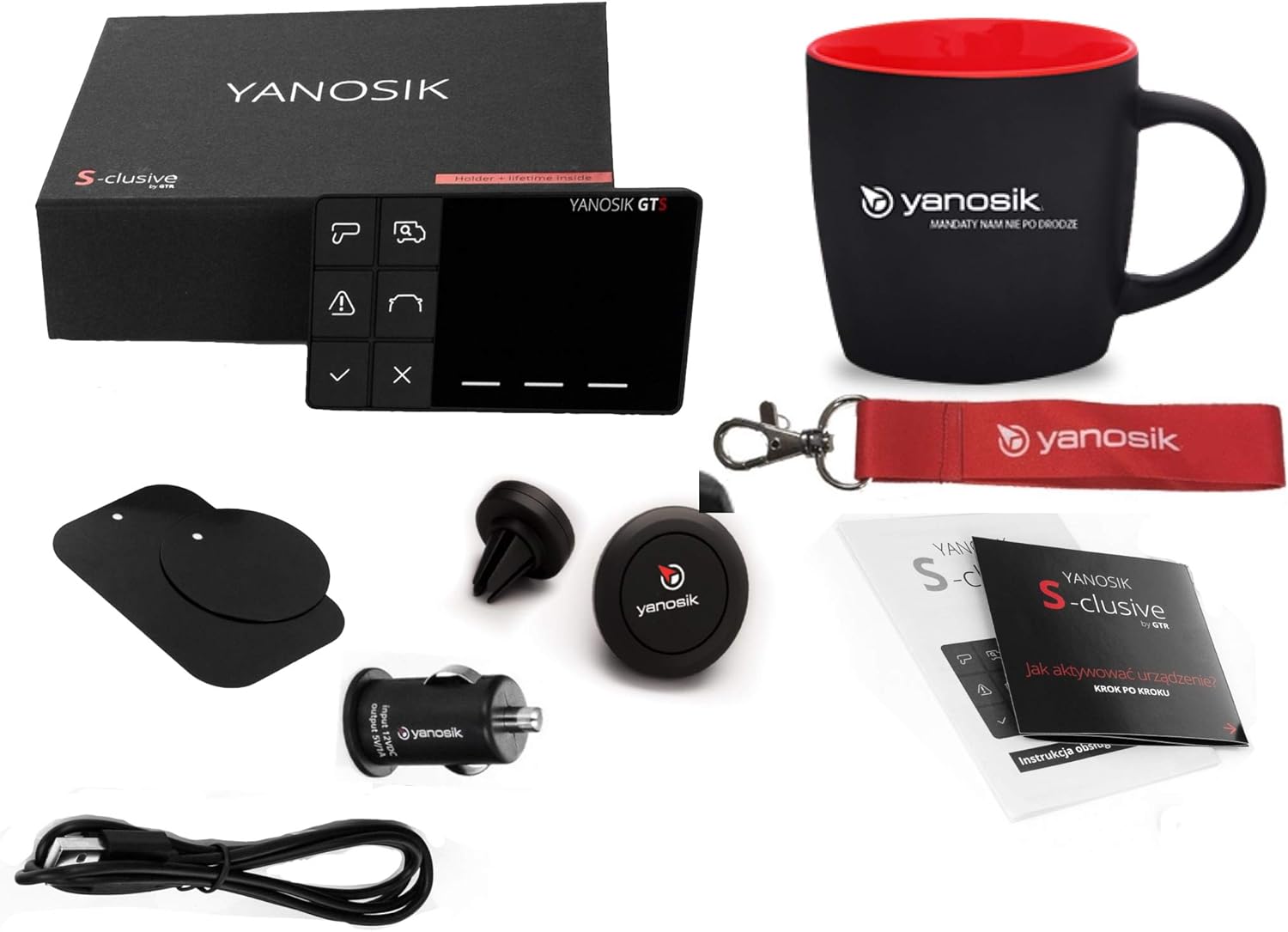 Yanosik Sclusive by GTR Handheld/Fixed 2.4" Black navigator