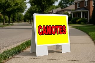 Camotes Sweet Potatoes Yellow Red Folding Coroplast A-Frame with Double-Sided 23in x23in