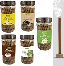 Pooja Dhoop Sticks Jar 100Gm x5 (500 gm) Lilly,Aroma,Guggul,Sandal,kasturi