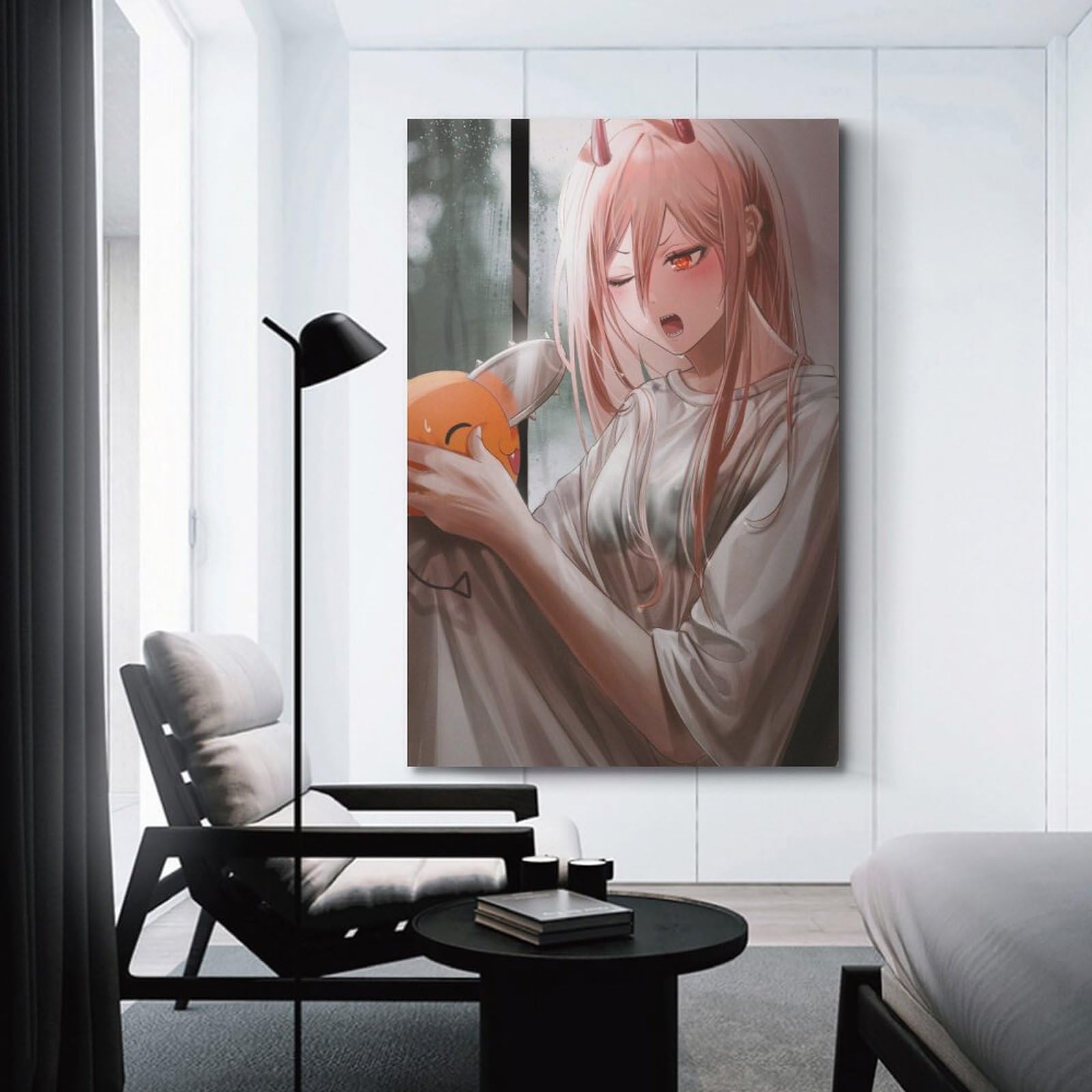 Anime Chainsaw Power And Pochita Poster Decorative Painting Canvas