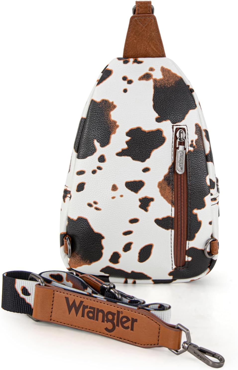 Wrangler Western Crossbody Sling Bags for Women Backpack Chest Bag for Travel, Daily Use, and Gifts - Leopard and Cow Print - Image 4
